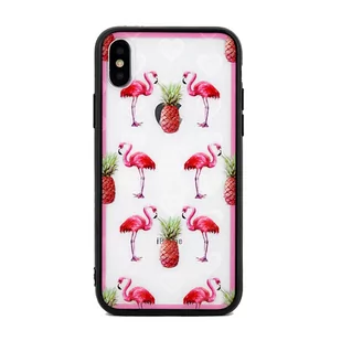 Beline Etui Hearts iPhone Xs Max wzór 1 clear (flamingos) - Etui i futerały do telefonów - miniaturka - grafika 1