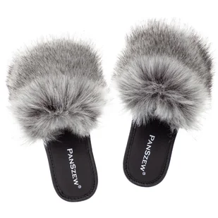 PanSzew MODNE Kapcie FUTRZANE Wygodne Pantofle Domowe Damskie Klapki Szare 36-41 - Kapcie damskie PanSzew MODNE Kapcie FUTRZANE Wygodne Pantofle Domowe Damskie Klapki Szare 36-41 - Kapcie damskie - miniaturka - grafika 1