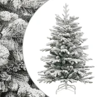 Choinki - vidaXL Sztuczna choinka zawiasowa, ośnieżona, 120 cm - miniaturka - grafika 1