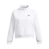 Bluzy sportowe damskie - Damska bluza treningowa Under Armour UA  Armour Fleece Pro  Zip - biała - UNDER ARMOUR - miniaturka - grafika 1