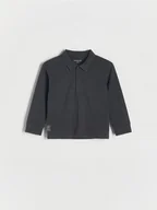 Bluzki dla niemowląt - Reserved - Bawełniana koszulka longsleeve - ciemnoszary - miniaturka - grafika 1