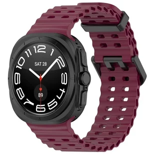 opaska pasek bransoleta SMOOTHBAND Samsung Galaxy Watch ULTRA 47mm bordowa - Akcesoria do smartwatchy - miniaturka - grafika 1