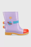 Buty dla dziewczynek - Melissa kalosze dziecięce Rain Boot + Fabula Inf kolor fioletowy - miniaturka - grafika 1