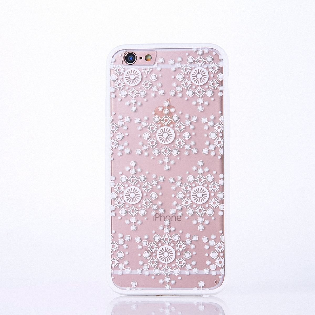 Etui na telefon komórkowy Mandala do Apple iPhone 7 Plus Etui ochronne z motywem płatków Pokrowiec Bumper Biały