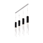 Lampy sufitowe - Tubo lampa wisząca 4-punktowa czarny/chrom 8836ax - miniaturka - grafika 1