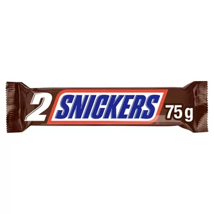 Snickers Baton z nadzieniem i orzeszkami ziemnymi w karmelu i czekoladzie 75 g (2 x 37,5 g) - Batoniki - miniaturka - grafika 1