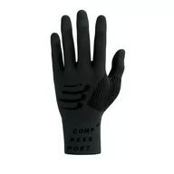Rękawiczki rowerowe - COMPRESSPORT rękawiczki biegowe 3D THERMO GLOVES asphalte black - miniaturka - grafika 1