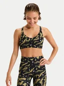 Koszulki i topy damskie - Roxy Biustonosz sportowy Heart Into It Pt ERJKT04012 Czarny - miniaturka - grafika 1