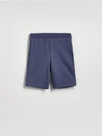Spodnie i spodenki dla chłopców - Reserved - Bawełniane szorty bermudy - granatowy - miniaturka - grafika 1