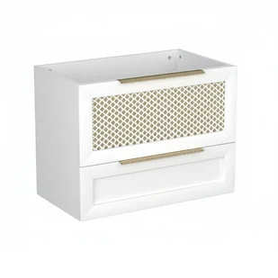 Szafka pod umywalkę CHIC 80 cm biała półmat/złota - Szafki łazienkowe Szafka pod umywalkę CHIC 80 cm biała półmat/złota - Szafki łazienkowe - miniaturka - grafika 1
