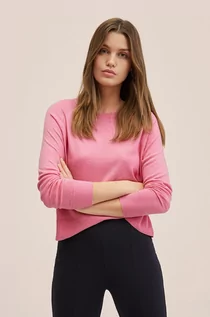 Swetry damskie - Mango sweter damski kolor różowy lekki - grafika 1