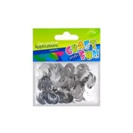 Decoupage - Craft Ozdoby Confetti metaliczne srebrne półksiężyce With Fun - miniaturka - grafika 1
