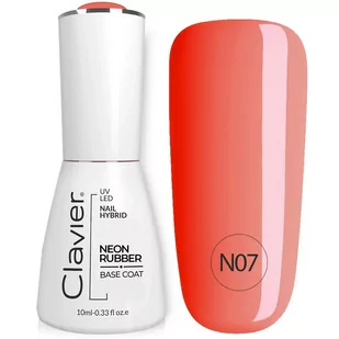 Luxury Neon Rubber Base kolorowa baza kauczukowa N07 Red Rainbow 10ml - Lakiery hybrydowe - miniaturka - grafika 1