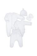 Komplety dla niemowląt - Wyprawka niemowlęca bawełniana  - biała - miniaturka - grafika 1