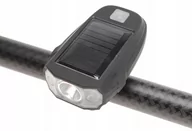 Lampki rowerowe - LAMPKA Rowerowa PRZEDNIA LED SOLARNA Latarka 6507 - miniaturka - grafika 1