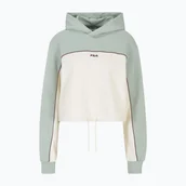 Bluzy damskie - Bluza damska FILA Laagna Blocked Hoody jadeite/antique white - miniaturka - grafika 1