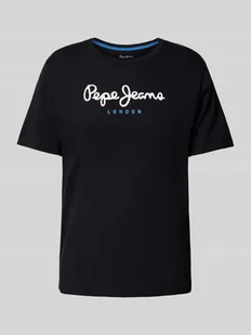 T-shirt z nadrukiem z logo model ‘EGGO’ - Koszulki męskie - miniaturka - grafika 1