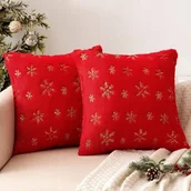 Poszewki na poduszki - Poszewki Na Poduszki Świąteczne Dekoracyjne Długie Włosie 45X45Cm 2Szt - miniaturka - grafika 1