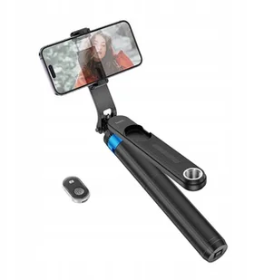 Selfie stick Hoco tripod z pilotem bezprzewodowym K22 czarny - Selfie stick - miniaturka - grafika 1