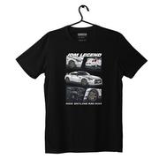 Odzież do sportów motorowych - Czarny T-shirt koszulka NISSAN SKYLINE R35 MANGA-L - miniaturka - grafika 1