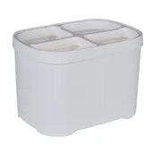 Pojemniki łazienkowe - Organizer EDITH 15 x 11 x 11 cm biały - miniaturka - grafika 1