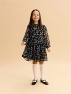 Buty dla dziewczynek - Reserved - Baleriny z imitacji skóry - czarny - miniaturka - grafika 1