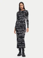 Sukienki - Desigual Sukienka codzienna 24WWVK45 Czarny Slim Fit - miniaturka - grafika 1