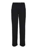 Spodnie damskie - Vero Moda Vmzamira Mr Slim Straight Pant Ga Knit Spodnie Damskie, Czarny, XL - miniaturka - grafika 1