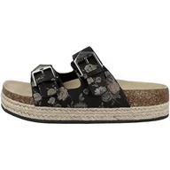 Sneakersy damskie - Dockers by Gerli 256210, damskie sneakersy, Czarno-czarny asfalt310, 36 EU - miniaturka - grafika 1