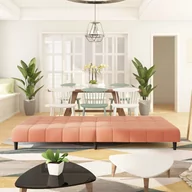 Sofy i kanapy - 2-osobowa kanapa, różowa, tapicerowana aksamitem Lumarko! - miniaturka - grafika 1