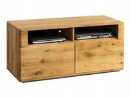 Szafki RTV - Stolik Pod Tv Z Litego Drewna Solidny Dąb Natura - miniaturka - grafika 1