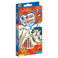 Szkolne artykuły papiernicze - Bambino Kredki Trójkątne Ołówkowe Szkolne 12 Kolorów - miniaturka - grafika 1