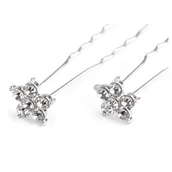 Ozdoby do włosów - Szpilki Sztrasowe Do Włosów Kwiatek, 5 Szt. - miniaturka - grafika 1