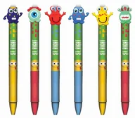 Długopisy - St.Right, Długopis wymazywalny automatyczny z ergonomicznym uchwytem Night cute eyes, mix wzorów - miniaturka - grafika 1