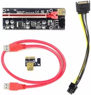 Switche - Riser PCI-E 1x - 16x USB 3.0 SATA 6-PIN ver 009s PLUS - miniaturka - grafika 1