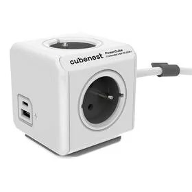 Przedłużacz CubeNest Powercube Extended USB PD 20W, USB, USB-C, 4x zásuvka, 1,5m (PC420GY) Szary /Biały - Przedłużacze i rozgałęźniki Przedłużacz CubeNest Powercube Extended USB PD 20W, USB, USB-C, 4x zásuvka, 1,5m (PC420GY) Szary /Biały - Przedłużacze i rozgałęźniki - miniaturka - grafika 1