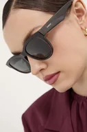 Okulary przeciwsłoneczne - Burberry okulary przeciwsłoneczne damskie kolor brązowy 0BE4432U - miniaturka - grafika 1