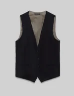 Kamizelki męskie - kamizelka do zestawu rosolini 02 granatowy slim fit - miniaturka - grafika 1