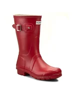 Kalosze damskie - Hunter Kalosze Original Short WFS1000RMA Czerwony - miniaturka - grafika 1
