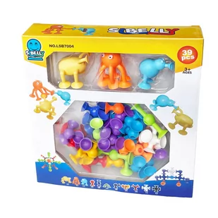 Wesołe stworki - silikonowe klocki konstrukcyjne 59 elementów - Klocki Wesołe stworki - silikonowe klocki konstrukcyjne 59 elementów - Klocki - miniaturka - grafika 1