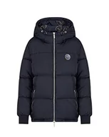 Bluzy damskie - Armani Exchange Damska bluza z kapturem, naszywka z logo smiley na przodzie, niebieska (Blueberry), rozmiar S - miniaturka - grafika 1