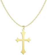 Biżuteria religijna - Pozłacany Naszyjnik z KRZYŻEM - miniaturka - grafika 1