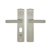 Klamki - Klamka do drzwi zewnętrznych chińskich lewych z blokadą Lupo nikiel - miniaturka - grafika 1