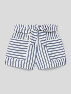 Spodnie i spodenki dla dziewczynek - Bermudy z mieszanki wiskozy ze wzorem w paski - grafika 1