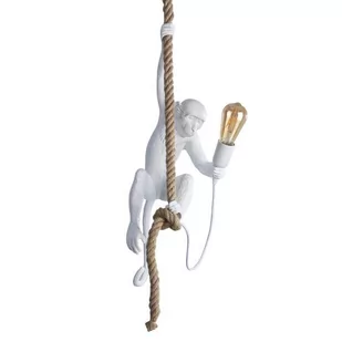 Ozdobna lampa wisząca Monkey ABR-KAR-B Abruzzo sypialniana małpka  biały - Lampy sufitowe - miniaturka - grafika 1