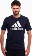 Koszulki męskie - Adidas Koszulka męska adidas Essentials Single Jersey 3-Stripes Tee granatowa IC9348 S - miniaturka - grafika 1