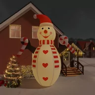 Ozdoby bożonarodzeniowe - vidaXL Nadmuchiwany bałwan z oświetleniem LED, 630 cm - miniaturka - grafika 1