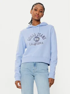 Guess Bluza W5RQ29 K68I4 Niebieski Regular Fit - Bluzy damskie - miniaturka - grafika 1