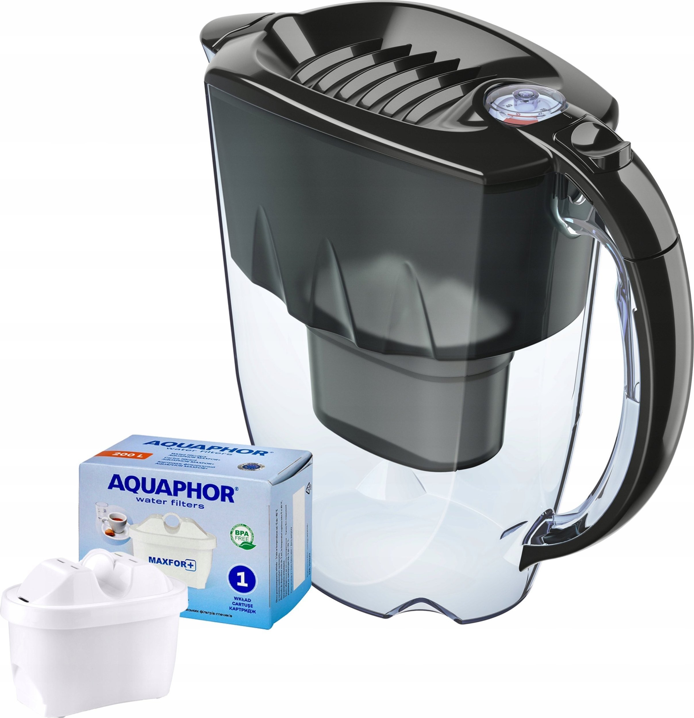 Dzbanek filtrujący Aquaphor Amethyst 2,8 l czarny z wkładem maxfor B25