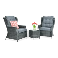 Meble ogrodowe - Zestaw wypoczynkowy TRIVENTO DUO Dark Grey - miniaturka - grafika 1